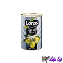 Loras green olives with Turkish kernels, weight 2500 grams